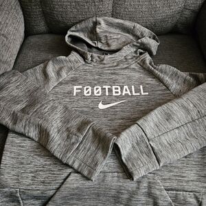 Gray Kids Football Hoodie
